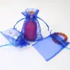 Suministro de fábrica bolsa para joyería 7.5x 10cm bolsa de hilo de perla transparente bolsillo con cordón para regalo de embalaje disponible en una variedad de colores