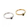Anillo de Acero de Titanio Estilo Coreano Estilo Ins Trébol de Cuatro Hojas para Mujer Sin Color Lujo Ligero Anillo de Nicho
