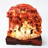 Directo de fábrica antigüedades Shoushan talla de piedra boutique piedra hibisco estrella de cumpleaños niños feng shui pasillo decoración pequeña mueble columpio pequeño