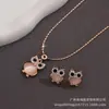 Collar con Colgante Estilo Celebridad de Internet de Comercio Exterior Europeo y Americano, Piedra Ojo de Gato Aleación para Mujer, Cadena de Clavícula Personalizada de Lujo Ligero de Nicho