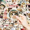 50 Pegatinas de Gato Graffiti para Pintura al Óleo Gatito Lindo de Cara Redonda Pegatinas Decorativas Impermeables DIY Refrigerador Patineta Tableta