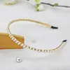 Diadema de perlas para mujer, accesorios para el cabello de novia, tejida a mano, pasador francés, puesto, diadema de corona de lazo coreana, venta al por mayor