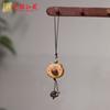 Serie de Cadenas para Teléfono Móvil de Grano de Café de Madera de Durazno Juguete Cultural Oso y Cachorro Accesorios Colgante