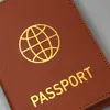 Funda Dorada con Estampado de Lichi para Pasaporte, Portatarjetas Multifuncional, Portadocumentos de Viaje, Souvenir de Boleto, Se Puede Estampar con Logo