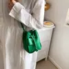 Mini bolso de cubo tejido con cordón, diseño de nicho para mujer, bolso para teléfono móvil, bandolera de hombro, 2025