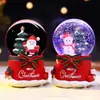 Nueva Decoración de Caja de Música Navideña: Bola de Cristal de Papá Noel con Nieve y Bolsa de la Suerte Iluminada - Regalo Creativo