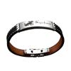 Joyería de Línea de Coche Constelación Retro Antigua Acero Inoxidable PU Transfronterizo Caliente Pulsera de Pareja Pulsera de 12 Constelaciones para Niños y Niñas