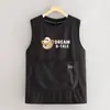 Avental Estilo Colete Cartoon Resistente à Água para Catering, Roupa de Trabalho para Homens e Mulheres, Uniforme de Trabalho Estampado, Avental de Cozinha à Prova de Óleo