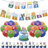 Set de Decoración para Fiesta de Cumpleaños Feliz con Temática de Fresa Banner de Cumpleaños Topper para Pastel Suministros en Espiral Lazo