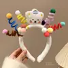 Tide Nacional Despertar do Leão Divertida Faixa de Cabelo Cor Torção Bar Headwear Fofo Pelúcia Cartão para Lavar o Cabelo Faixa de Cabelo Sensível à Pressão de Alta Qualidade