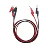 Cabos de Teste para Multímetro de Instrumento, Garras Jacaré, Fios de Teste Experimentais, Conectores Banana CC, Cabos de Conexão de Energia, Clips para Capacitor de 4mm