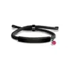 Pulseira de Corda de Mão Multicor Transfronteiriça Europeia e Americana Material em Branco Pronto para Uso Acessórios de Diamante Roxo Rosa Gravação Presente Pulseira de Aço Inoxidável