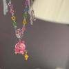 Collar vigoroso de conejo dulce niña ins diseño nicho de alto sentido dopamina niños divertido cuello cadena clavícula