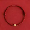Pulsera de Cuerda Roja con Candado de Paz Xiangyun Ruyi para Hombres y Mujeres, Año del Zodiaco, Buena Suerte, Pulsera Trenzada, Regalo para Mejor Amigo del Año del Zodiaco