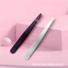 Pinzas de precisión para cejas envasadas individualmente, pinzas de acero inoxidable para cejas, herramientas de belleza, pinzas para pestañas, punto de fábrica