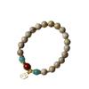 Pulsera Estilo Madera con Aroma a Leche, Pulsera de Pareja de Círculo Sencillo o Doble, Pulsera de Madera Yin, Accesorio de Piedra Shoushan, Joyería de Cuentas de Madera para Hombres y Mujeres