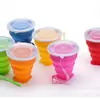 Taza de Agua Creativa de Silicona para Exteriores del Fabricante, Taza de Viaje Portátil, Taza Plegable Multifuncional de Silicona de Grado Alimenticio