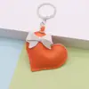 Accesorios para Joyería DIY Cuero Simple Corazón Tridimensional Llavero de Lazo Colgante para Bolso Cadena para Teléfono Accesorios para Ropa