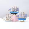Creativa Ventana de Navegación de Madera Adornos Decorativos de Navegación para Hogar Oficina Artesanía Barco Modelo Pequeño Regalo