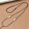 Collar con Cordón de Ágata y Jade Fino de 1 mm Tejido a Mano Nudo Seguro Colgante de Esmeralda para Hombres y Mujeres para Colgar en el Cuello