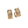 Pendientes de Aro Hueco con Diamantes Microincrustados de Moda con Letra Inglesa Estilo Metal Francés Pendientes Súper Brillantes para Dama Elegante