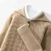 Suéter masculino 100% lã com gola virada, padrão trançado, caimento solto, espessado para outono e inverno, tamanho grande, pullover de manga longa