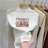 Camiseta térmica de forro polar cepillado con cuello alto medio para niños para otoño e invierno, camiseta interior cálida de manga larga para niñas de mediana y mayor edad