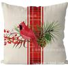Amazon Caliente Nuevo Tema Navideño Funda de Almohada Decorativa Muñeco de Nieve Árbol de Navidad Material Lino Venta Directa de Fábrica