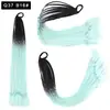 Pelucas Trenzadas de Colores Estilo Europeo y Americano, Coletas de Color Degradado, Trenzas de Espiga de Celebridades de Internet, Trenzas de Boxeadora de Tres Hebras para Discoteca