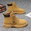 Botas Martin de cano alto masculinas de outono, sapatos de trabalho modernos estilo britânico, sapatos casuais versáteis, sapatos esportivos masculinos para atividades ao ar livre