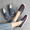 Zapatos de Lona para Mujer Primavera y Otoño Nuevos Slip-on Planos Zapatos de Tela Old Beijing para Mujer Casual Transpirables Estilo Coreano Zapatos Individuales Holgazanes