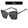 Armazón de Gafas X Cross Armazón Grande Ojo de Gato Metal Luz Anti-Azul Espejo Plano para Mujer Personalizado Popular en Internet Moda Europea y Americana