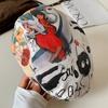 Chapéu de pintor primavera e verão estilo japonês grafite progressivo chapéu feminino estilo coreano all-match showface pequena boina fina cabeça grande