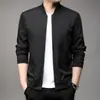 Chaqueta Transfronteriza Nueva Otoño 2026 para Hombre, Ropa para Padre de Mediana Edad, Abrigo de Color Sólido con Cuello Alto Casual de Negocios para Hombre al por Mayor