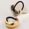 Anillo para el cabello de metal liso geométrico estilo coreano, temperamento versátil, coletero alto, cuerda elástica para la cabeza, anillo para el cabello popular de otoño e invierno, accesorios para el cabello para mujeres