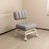 Taburete Pequeño para el Hogar con Respaldo, Ruedas Giratorias, Asiento Suave, Sofá Infantil de Moda, Mesa de Café, Silla Pequeña con Ruedas, Taburete Bajo