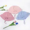 Gorro de Bebé Primavera y Otoño Delgado para Bebé Niña Recién Nacida Sombrero de Pescador Lindo de Princesa Sombrero de Cubeta Ajustable