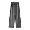 Pantalones Gruesos Cálidos de Pierna Recta Otoño e Invierno 2026 Pantalones Largos Holgados Lana de Camello Pantalones Térmicos de Forro Polar de Invierno Pantalones de Lana de Camello para Ropa de Exterior