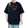 Camiseta de Verano para Hombre de Manga Corta, Marca Nueva de Moda, Manga Media, Holgada y Versátil, Talla Grande Camiseta de Manga Media