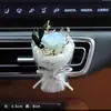 Mini Ramo de Flores de Coche de Bolsillo Estilo Ins Flor de Rosa Tejida Regalo de Cumpleaños Fragancia para Coche Flor Eterna para Novia