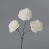 Flores Artificiais de Casamento 3 Cabeças Nova Rosa Arranjo de Flores para Corredor de Salão de Casamento Decoração de Parede de Fundo Decoração de Hotel Flores Artificiais Atacado