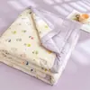 Colcha de Verano de Algodón de Xinjiang Jie Liya con Bordes Ensanchados, Algodón Lavado, Estampado de Dibujos Animados, Algodón Transpirable y Absorbente de Humedad para Aire Acondicionado