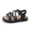 Sandálias infantis populares verão 2025 para meninas, sapatos de princesa com sola ultrassuave para crianças maiores, sapatos de praia antiderrapantes para meninas