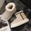 Pantuflas de algodón para mujer, con soporte para el talón, cálidas para el invierno, de felpa, a prueba de frío, antideslizantes, suela gruesa, para parejas, se pueden usar en exteriores, zapatos altos de algodón, botas de nieve