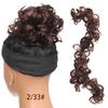 Peluca Europea y Americana de Bobinado en Espiral Cabello de Novia Oruga Cabello Largo Rizado Toppers Flor Capullo Cabeza de Bola Peluca Moño