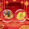 Pegatina para Teléfono de Oro Puro 999 Dios de la Riqueza, Modelo Nuevo Año del Caballo, Contiene 2 mg de Oro, Regalo con Colores Deslumbrantes, Simbolizando Fortuna, Longevidad, Felicidad y Aleación de Riqueza