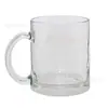 Vaso de Vidrio Esmerilado con Recubrimiento, Vaso de Vidrio de 11 oz, Vaso para Sublimación, Vaso de Vidrio Transparente con Transferencia de Calor de Logo Personalizado