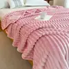 Manta de Pelo de Coelho, Manta de Flanela, Manta Grossa de Fleece Coral, Manta para Cochilo no Escritório, Manta para Ar Condicionado, Manta para Ar Condicionado de Escritório