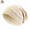 Gorro de lã jacquard com diamante de inverno gorro de lã gorro de tubo longo com pelo JDM-02G