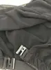 Top de Gaze com Mangas e Botão Frontal, Expondo o Umbigo, Manga Longa, Camiseta Base, Manga Preta e Branca 2 em 1
